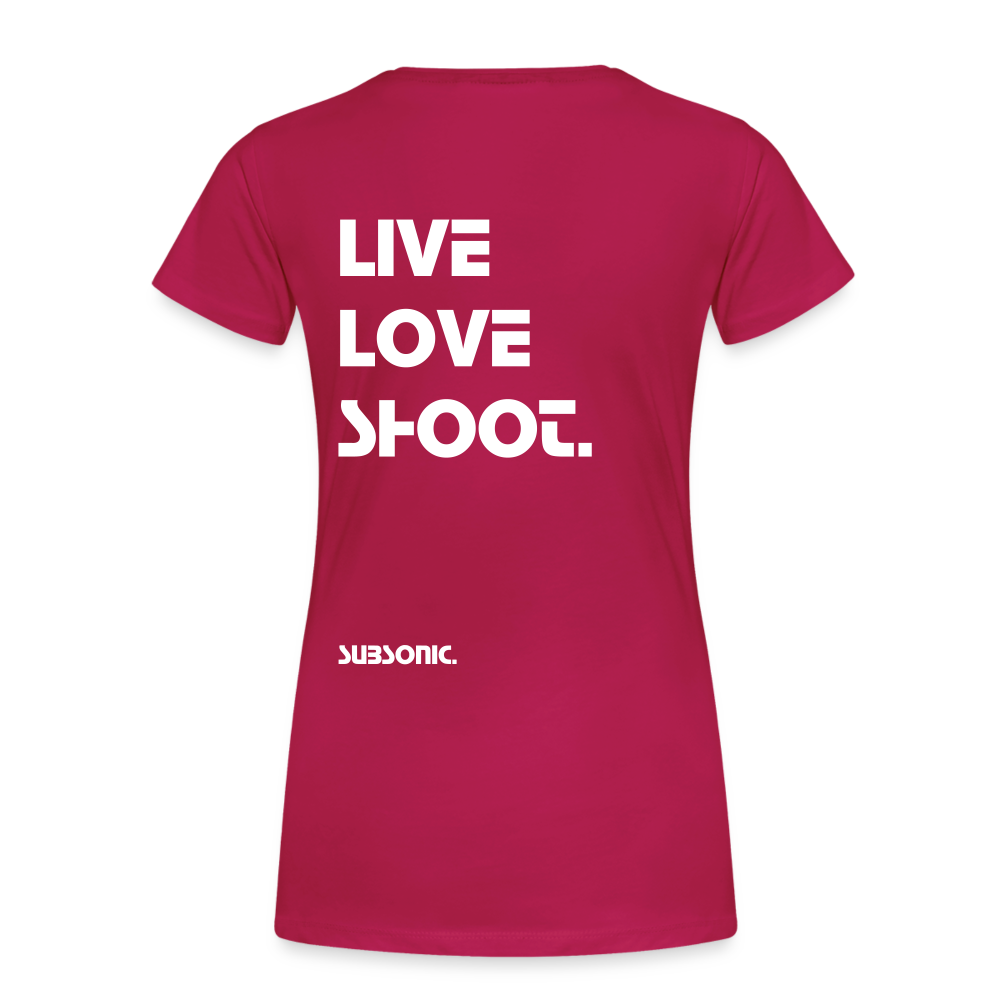 LIVE LOVE SHOOT. - dunkles Pink