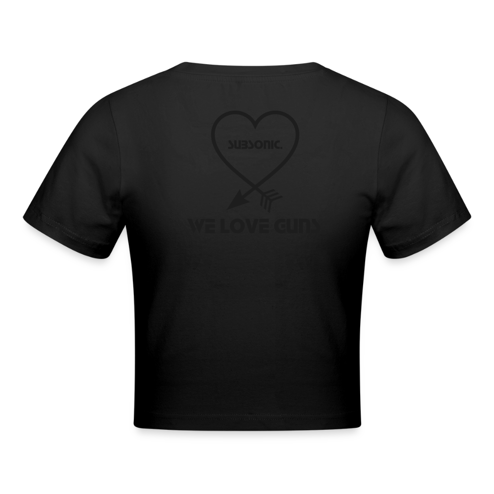 Cropped - WE LOVE GUNS. - Schwarz