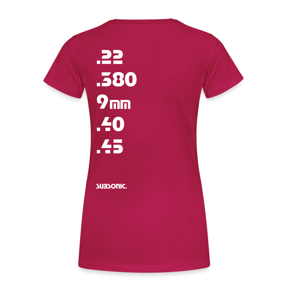 .22 .380 9mm .40 .45 - dunkles Pink