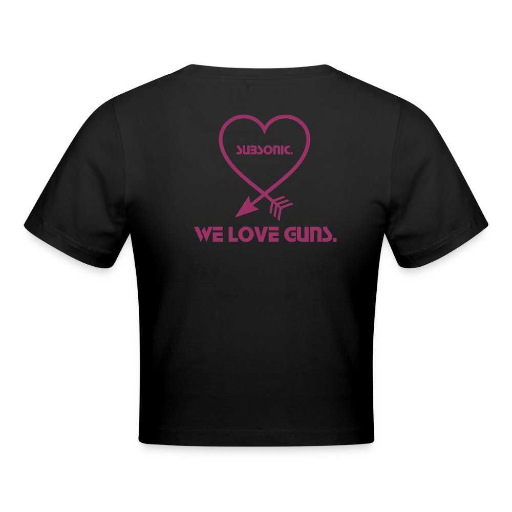 Cropped - WE LOVE GUNS. - Schwarz