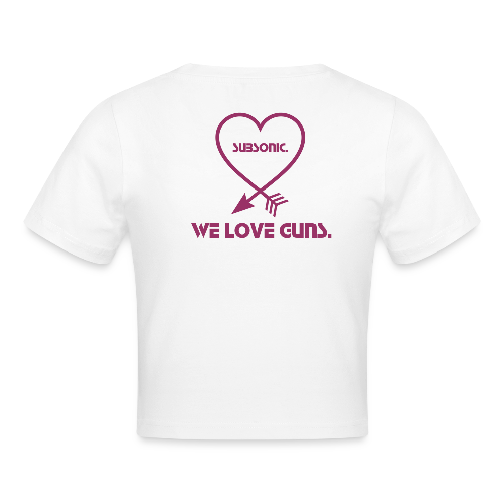 Cropped - WE LOVE GUNS. - Weiß