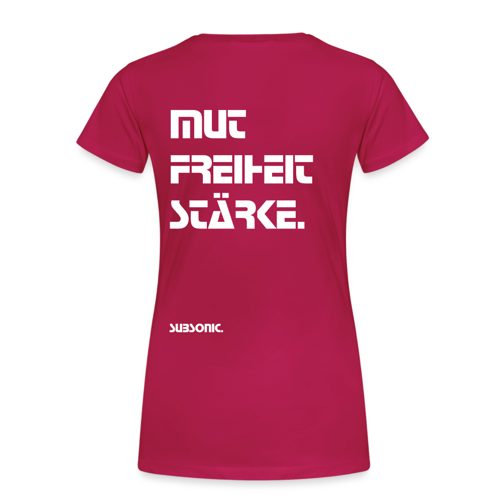 MUT FREIHEIT STÄRKE. - dunkles Pink