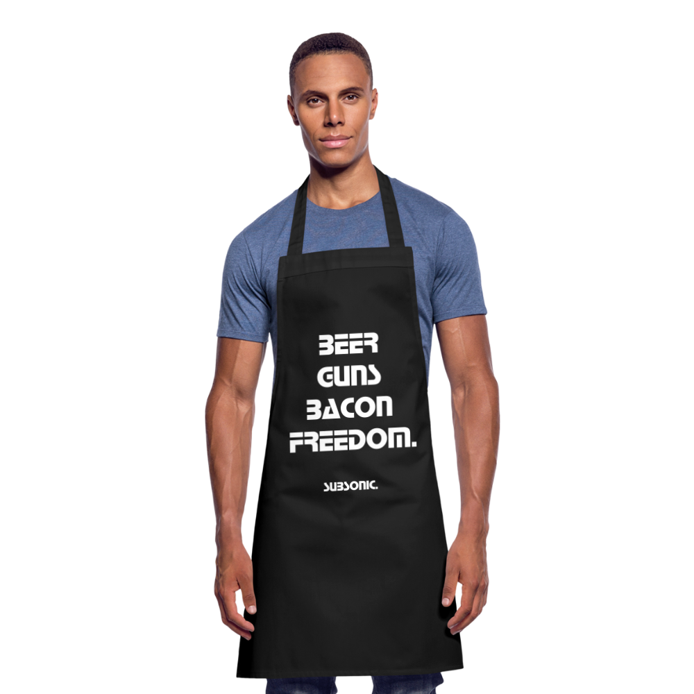 Grillschürze - BEER GUNS BACON FREEDOM. - Schwarz