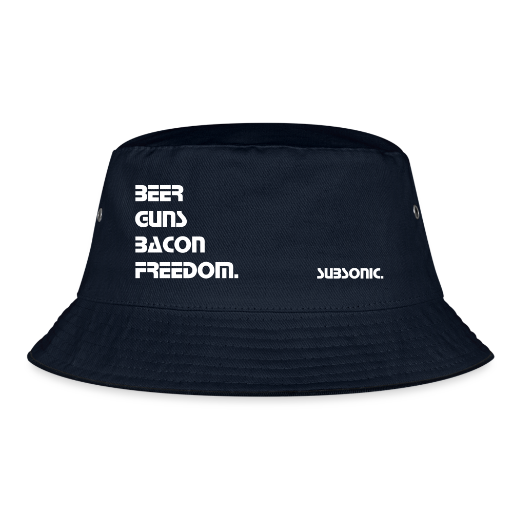 Fischer Mütze - BEER GUNS BACON FREEDOM. - Navy
