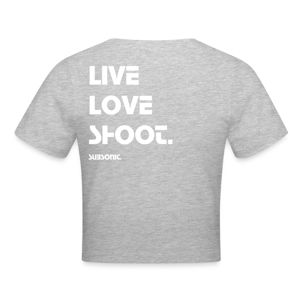 Cropped - LIVE LOVE SHOOT. - Grau meliert