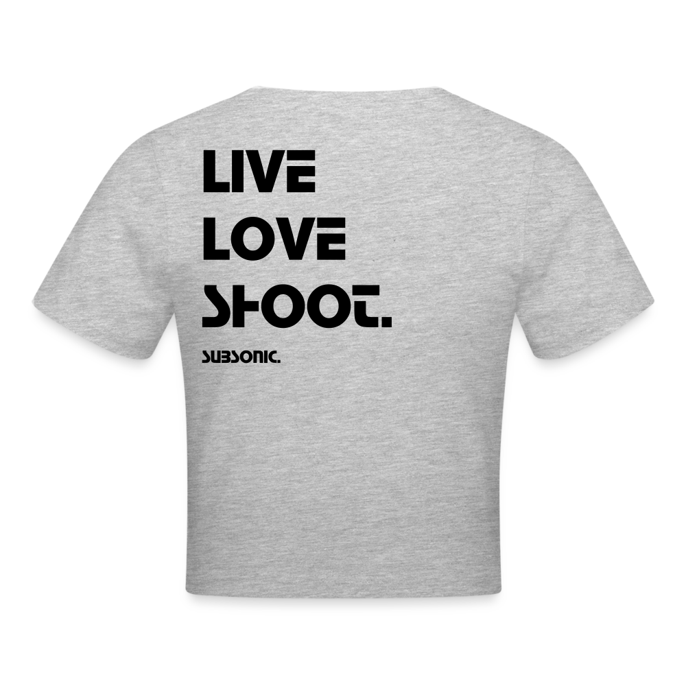 Cropped - LIVE LOVE SHOOT. - Grau meliert