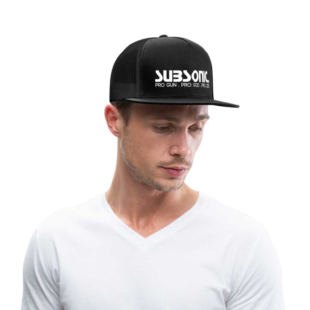 Trucker Cap - PRO GUN PRO GOD PRO LIFE. - Schwarz/Schwarz