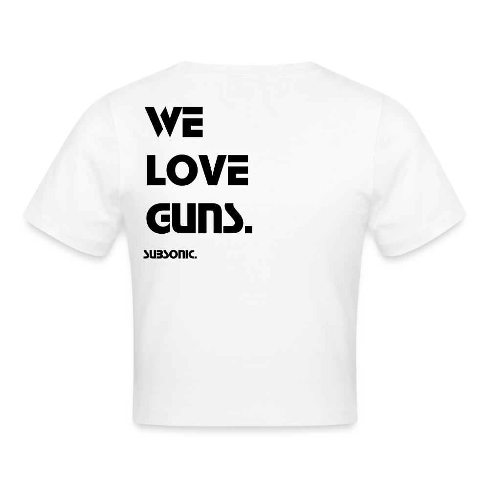 Cropped - WE LOVE GUNS. - Weiß