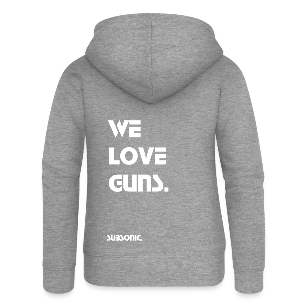 ZIPPER - WE LOVE GUNS. - Grau meliert