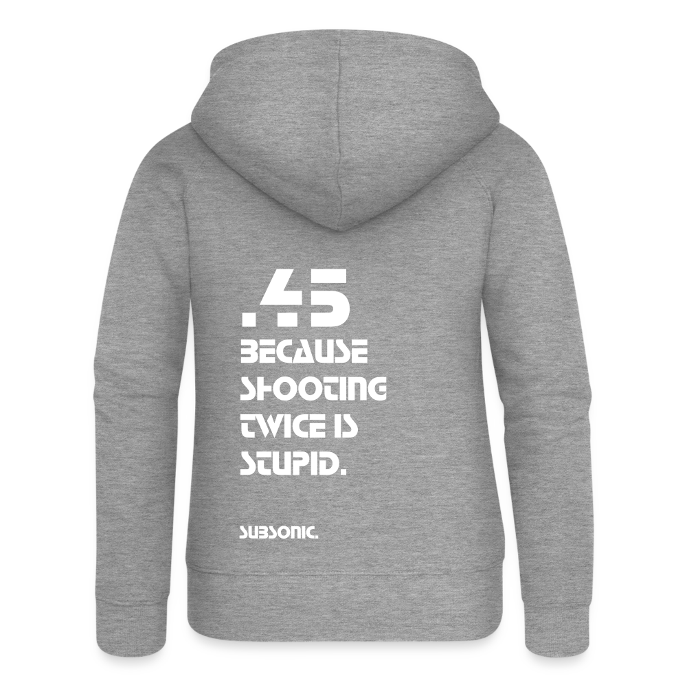 ZIPPER - .45 BECAUSE SHOOTING TWICE IS STUPID. - Grau meliert