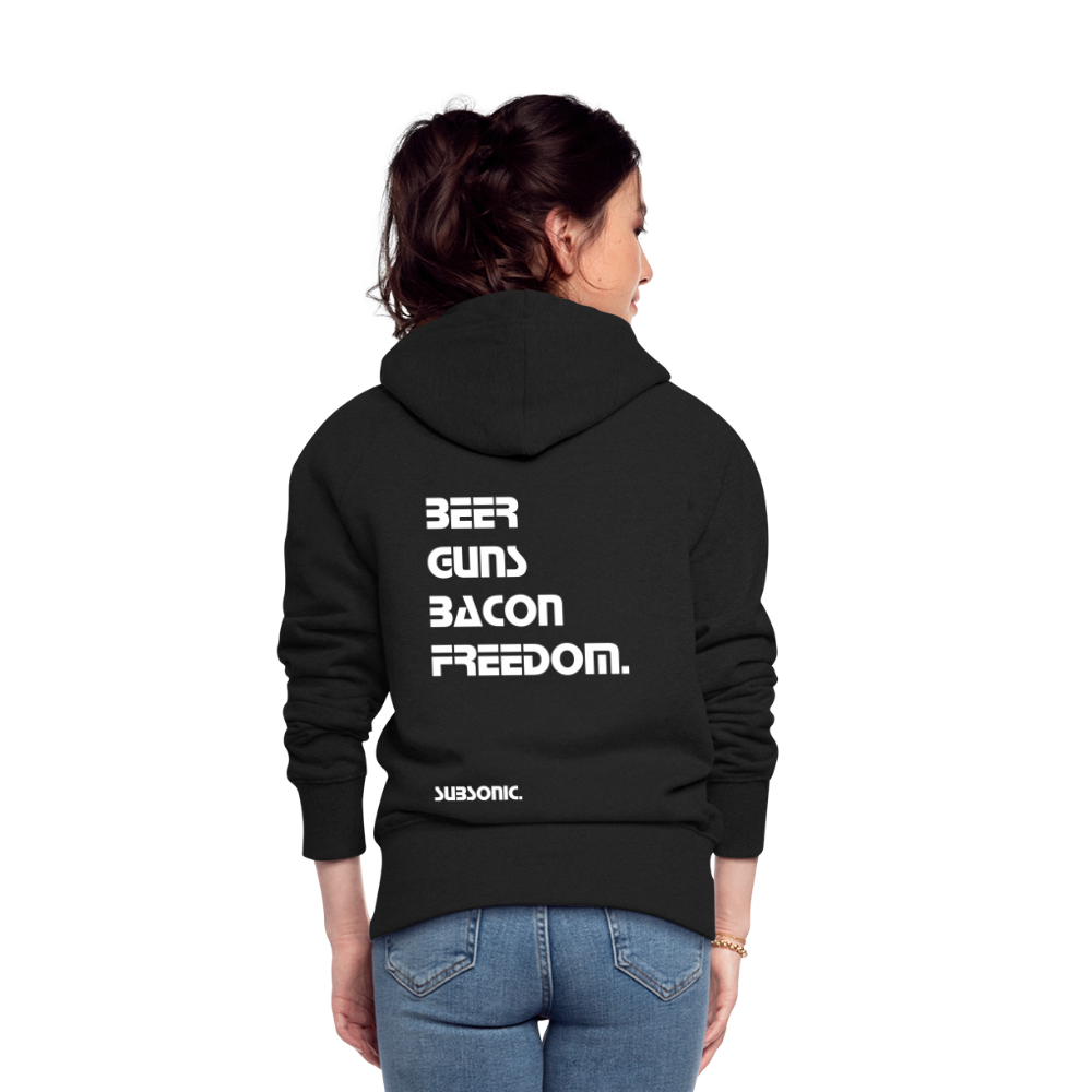 ZIPPER - BEER GUNS BACON FREEDOM. - Schwarz