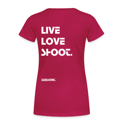 LIVE LOVE SHOOT. - dunkles Pink