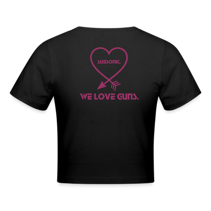 Cropped - WE LOVE GUNS. - Schwarz