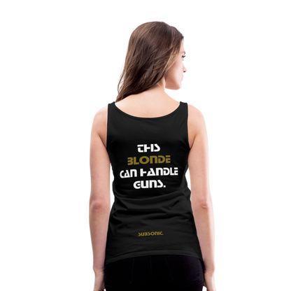 TANKTOP - THIS BLONDE CAN HANDLE GUNS. - Schwarz