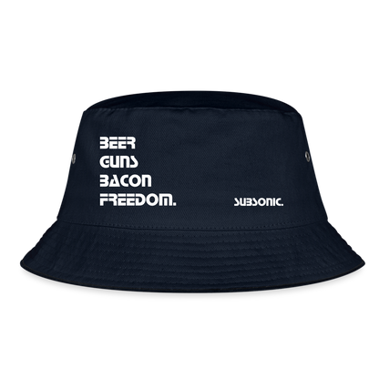Fischer Mütze - BEER GUNS BACON FREEDOM. - Navy