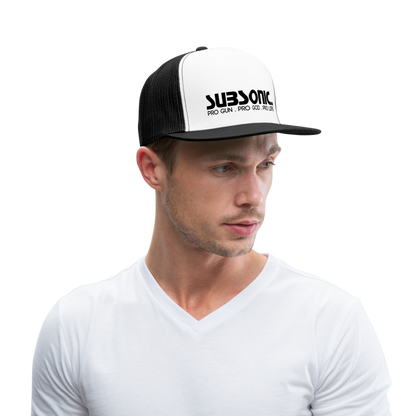 Trucker Cap - PRO GUN PRO GOD PRO LIFE. - Weiß/Schwarz