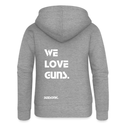 ZIPPER - WE LOVE GUNS. - Grau meliert