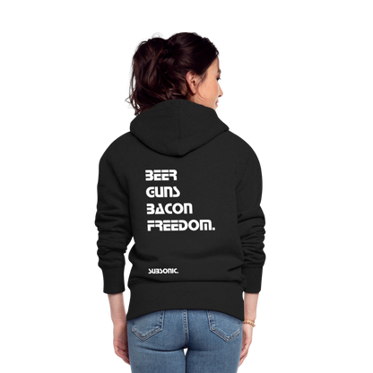 ZIPPER - BEER GUNS BACON FREEDOM. - Schwarz